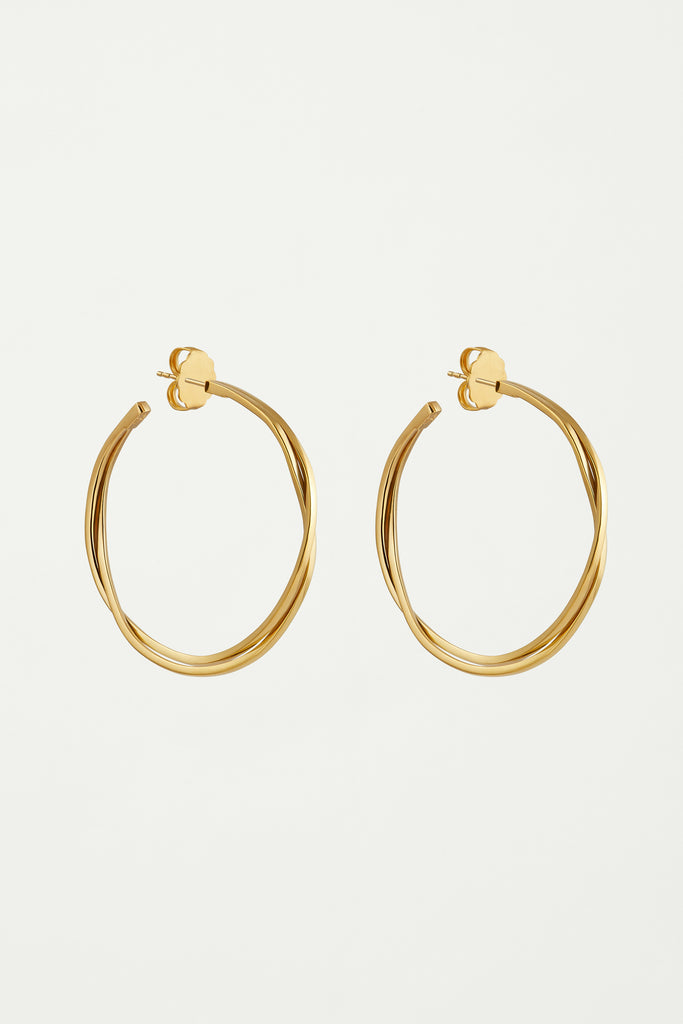 KIRA KIRA 18K Gold plated Hoops - Adeena Jewelry