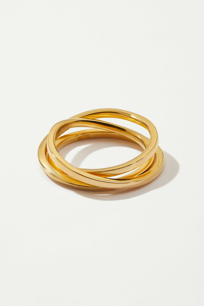 KIRA KIRA thin 18K Gold plated Ring - Adeena Jewelry