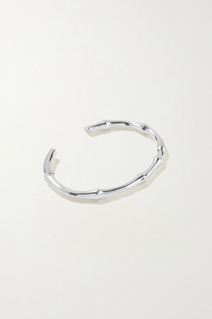 BAMBOO Silver Cuff - Adeena Jewelry