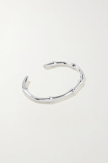 BAMBOO Silver Cuff - Adeena Jewelry