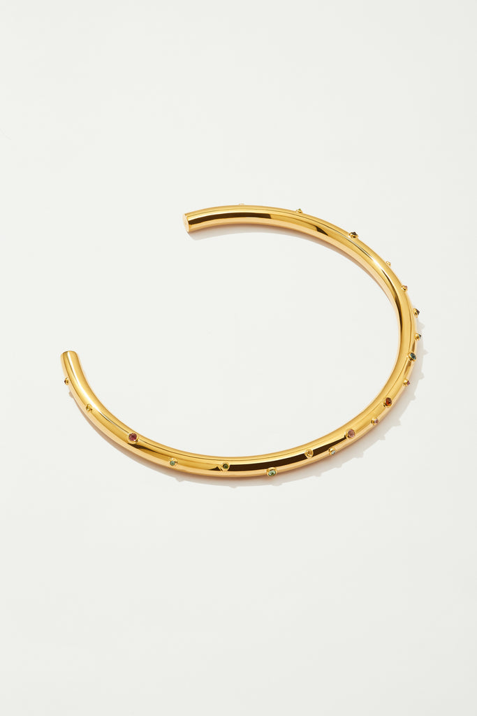 DEWI 18K Gold plated Choker with Tourmalines - Adeena Jewelry