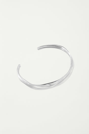 KIRA KIRA wide Silver Choker - Adeena Jewelry