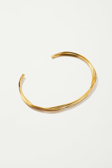 KIRA KIRA wide 18K Gold plated Choker - Adeena Jewelry