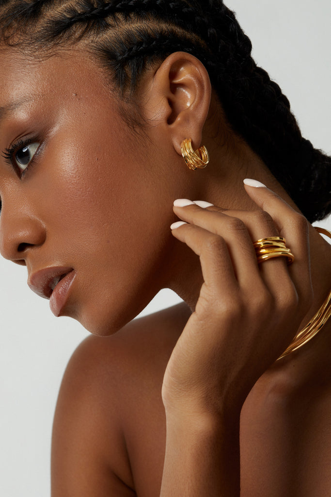 KIRA KIRA 18K Gold plated Earrings - Adeena Jewelry