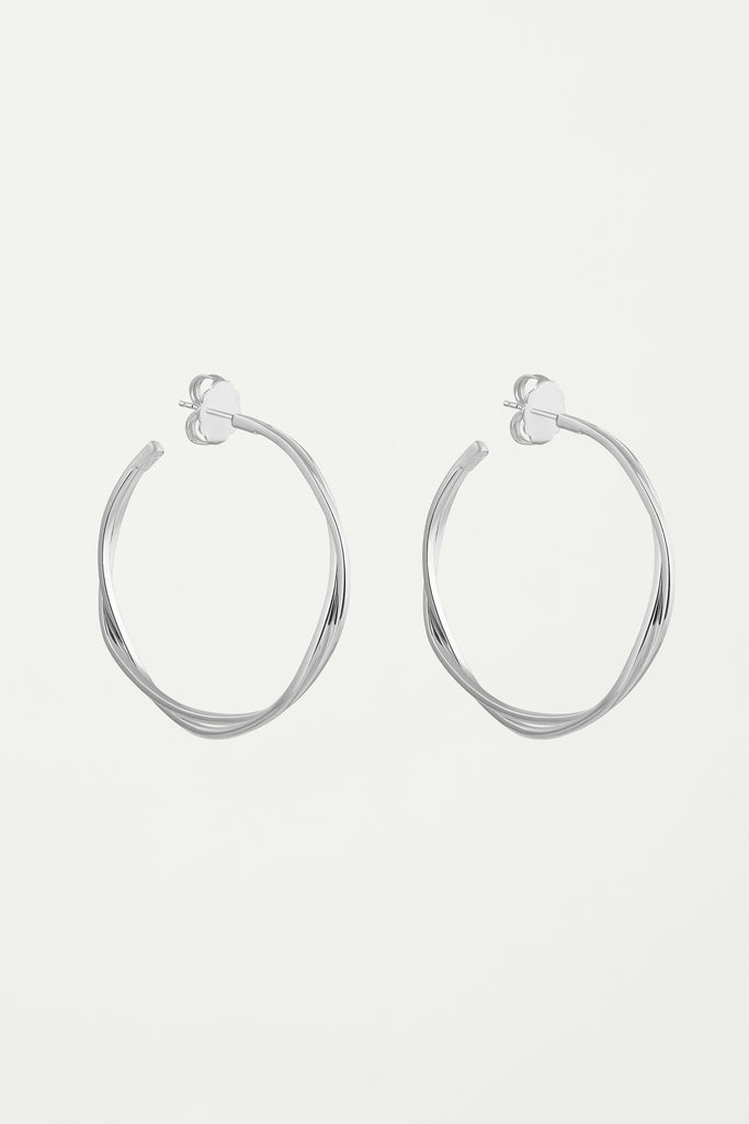 KIRA KIRA Silver Hoops - Adeena Jewelry