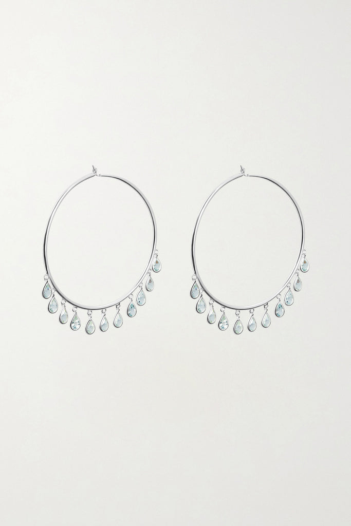 RATU Silver Earrings with Aquamarines - Adeena Jewelry