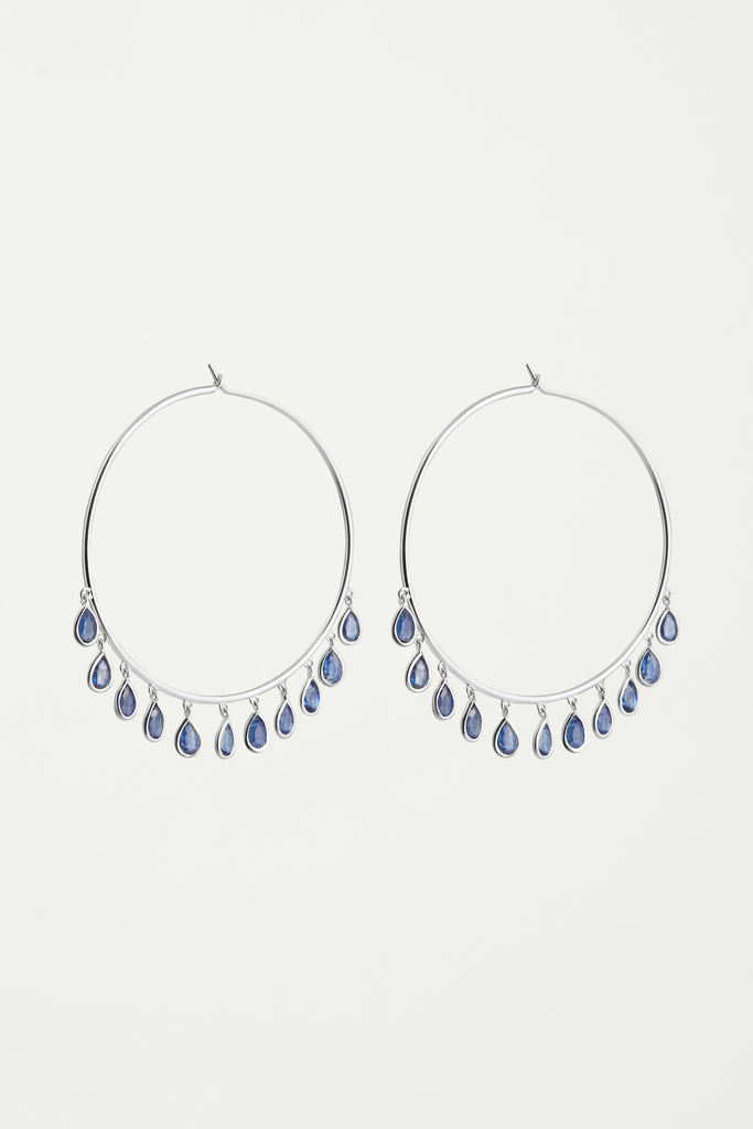 RATU Silver Earrings with Blue Kyanites - Adeena Jewelry