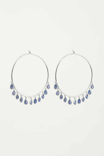 RATU Silver Earrings with Blue Kyanites - Adeena Jewelry