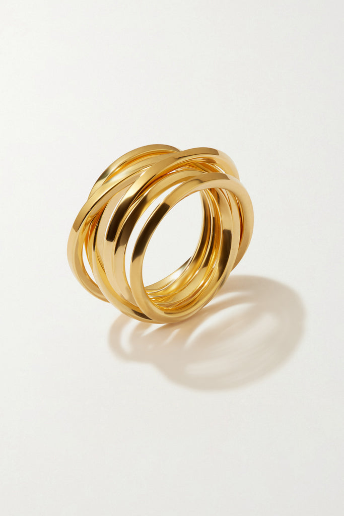 KIRA KIRA wide 18K Gold plated Ring - Adeena Jewelry