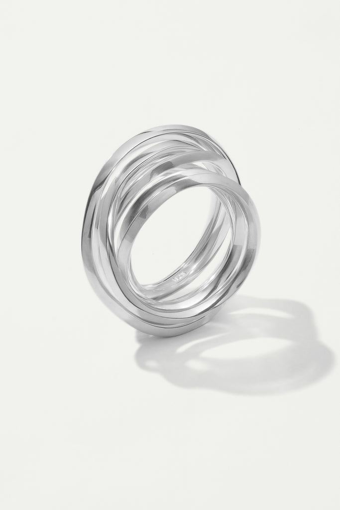 KIRA KIRA wide Silver Ring - Adeena Jewelry